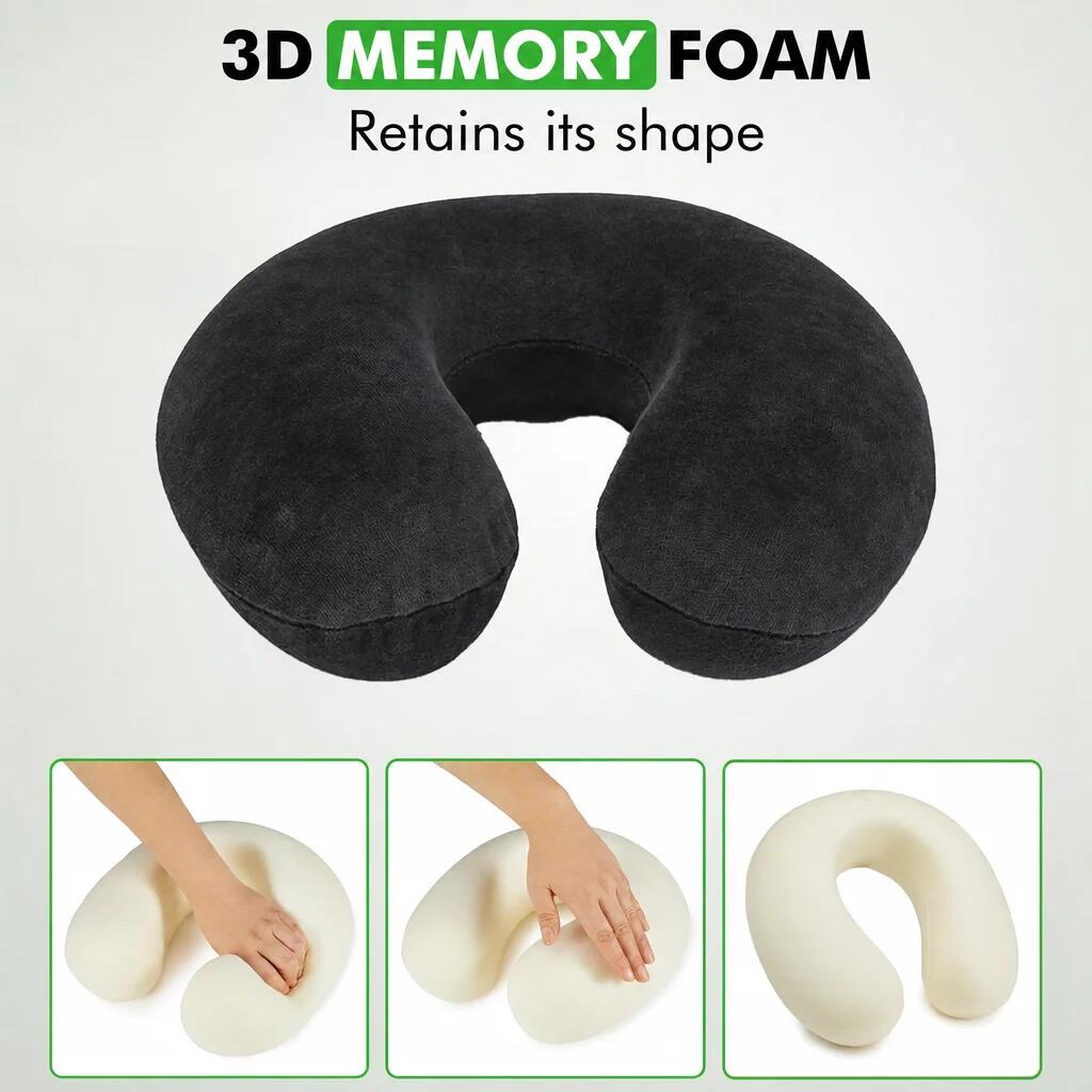 Nackenkissen aus Memory-Schaum, luxuriöses Reisekissen 4/6