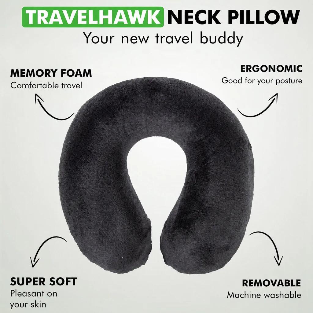 Nackenkissen aus Memory-Schaum, luxuriöses Reisekissen 5/6