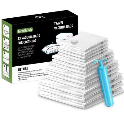 Sacchetti sottovuoto – 13 pezzi – Pompa manuale inclusa