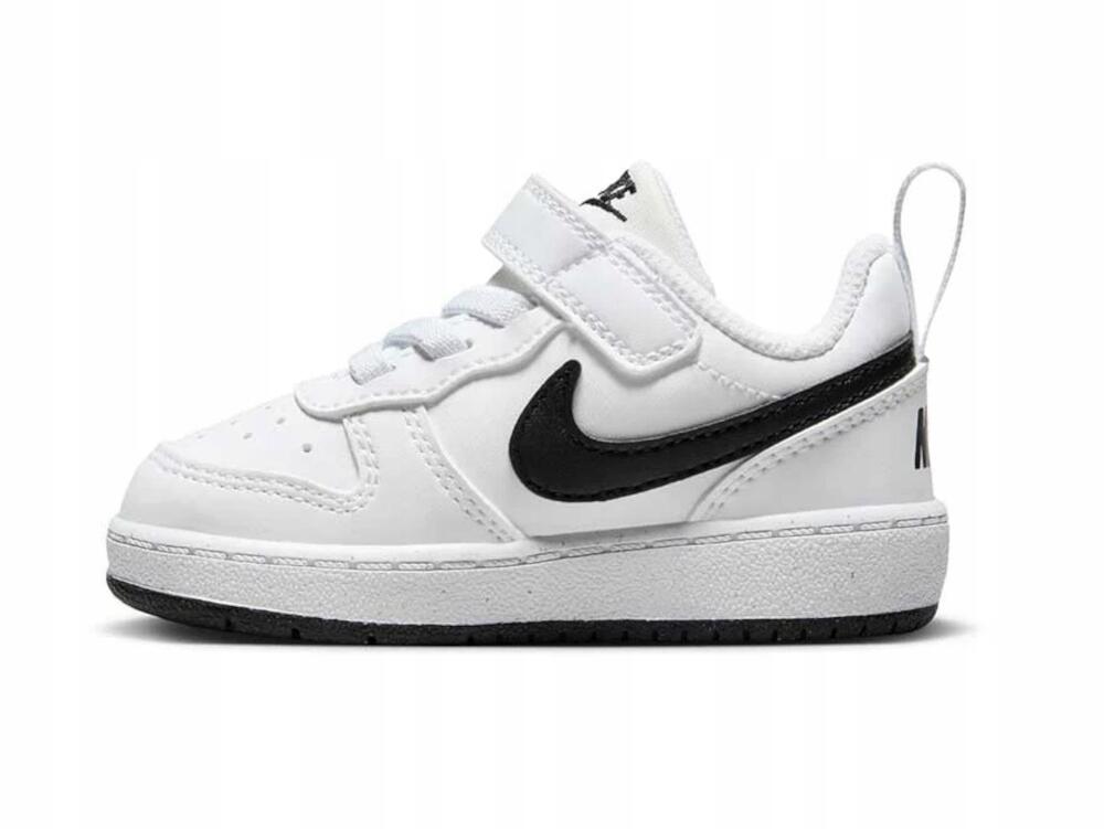 BUTY dziecięce NIKE COURT BOROUGH DV5458-104 na rzepy białe sportowe 27 4/7