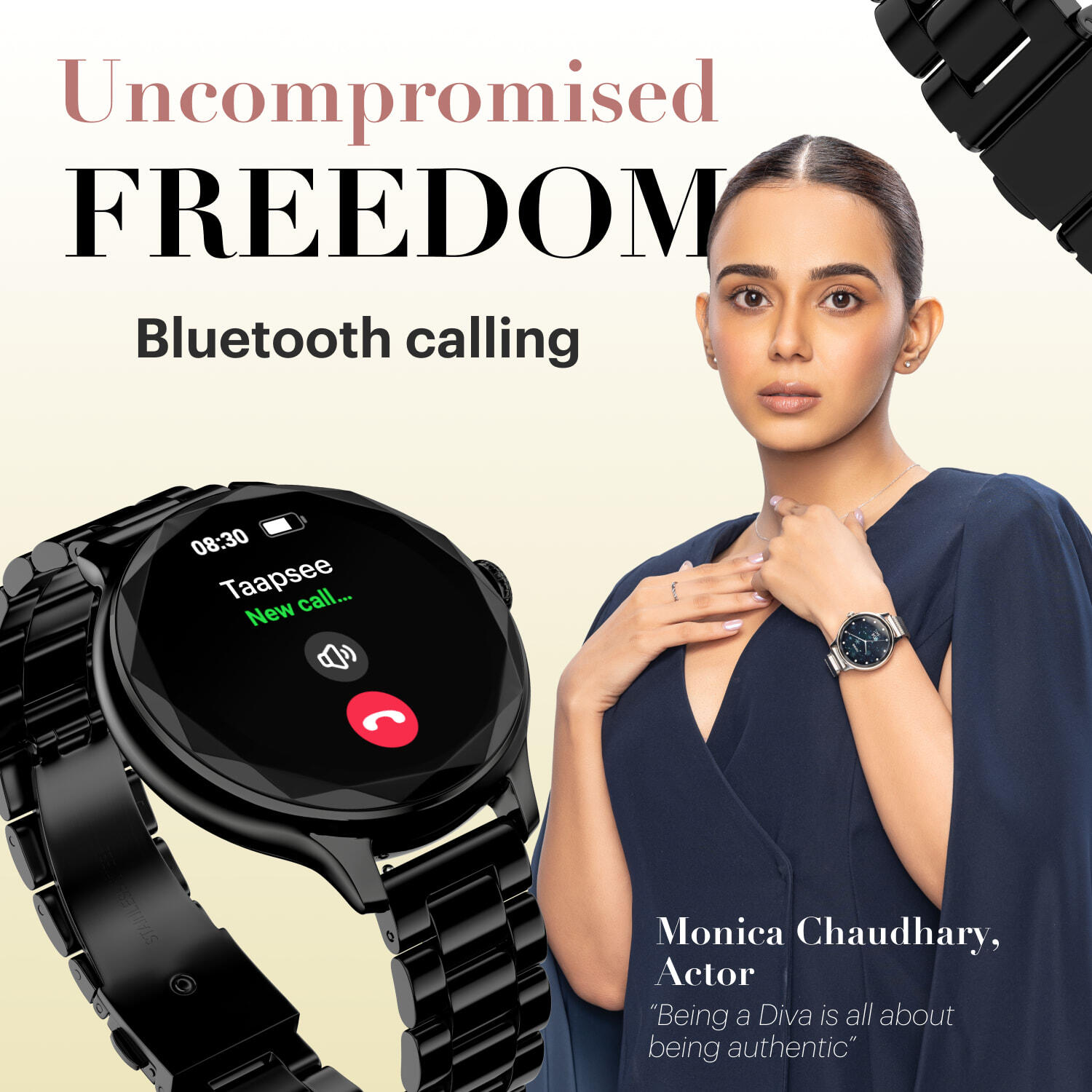 Uhr Smartwatch NOISE Diva Schwarz Metálico 2/6