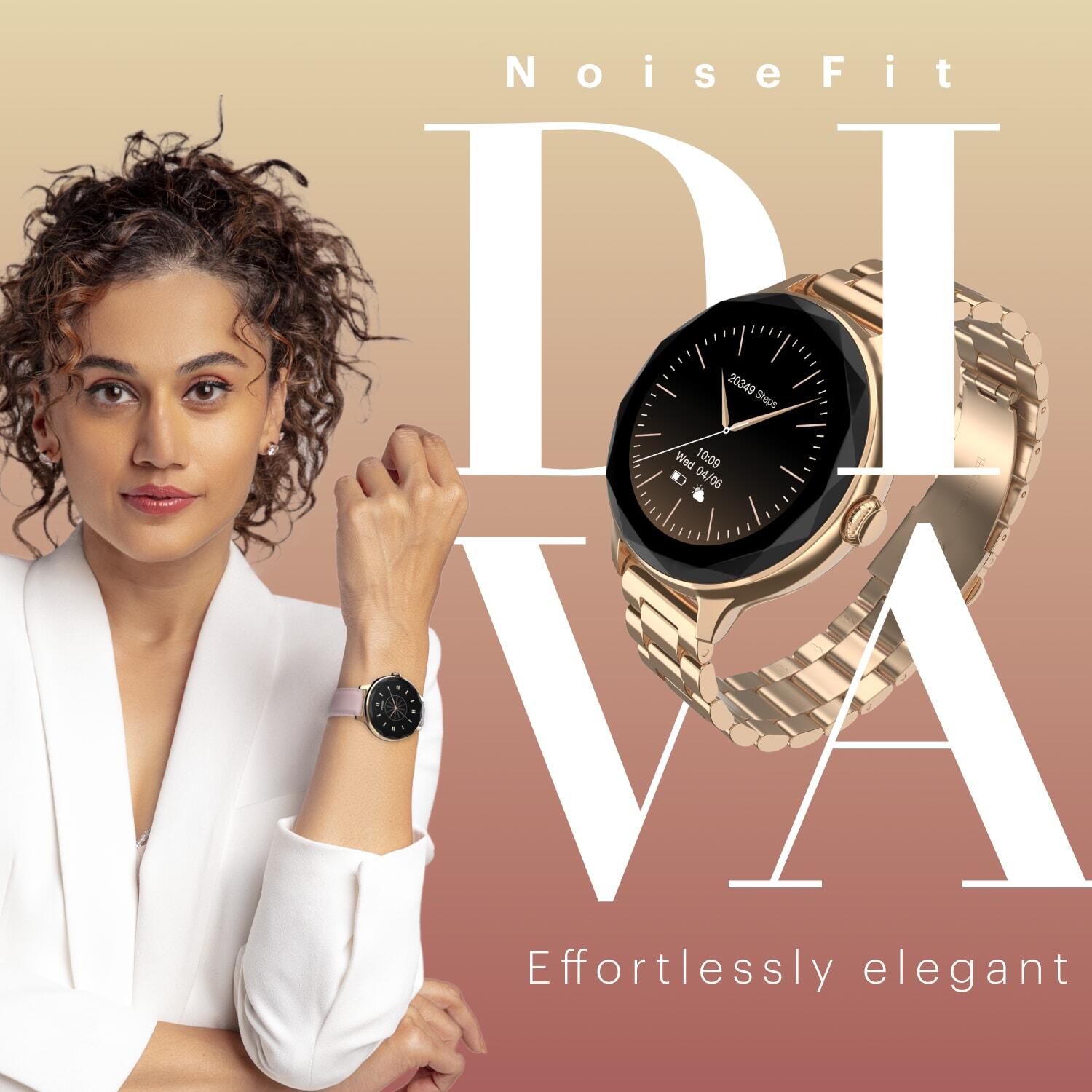 Relógio Smartwatch NOISE Diva Rosa Metálico 3/6