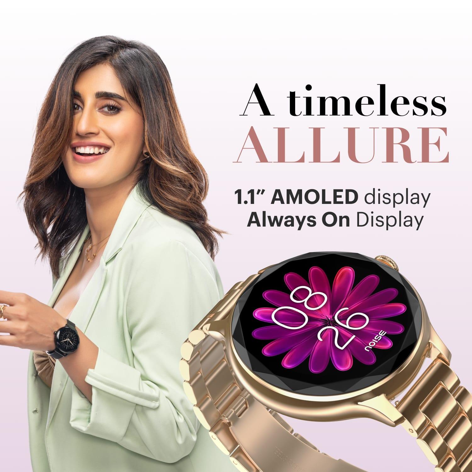 Relógio Smartwatch NOISE Diva Rosa Metálico 2/6