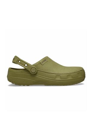 Sandali da uomo Crocs verdi.