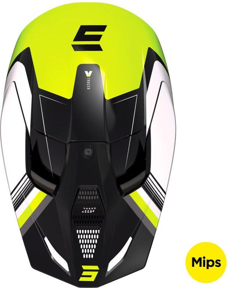 Casque Intégral Shot Race Tracer Jaune Fluo 3/3