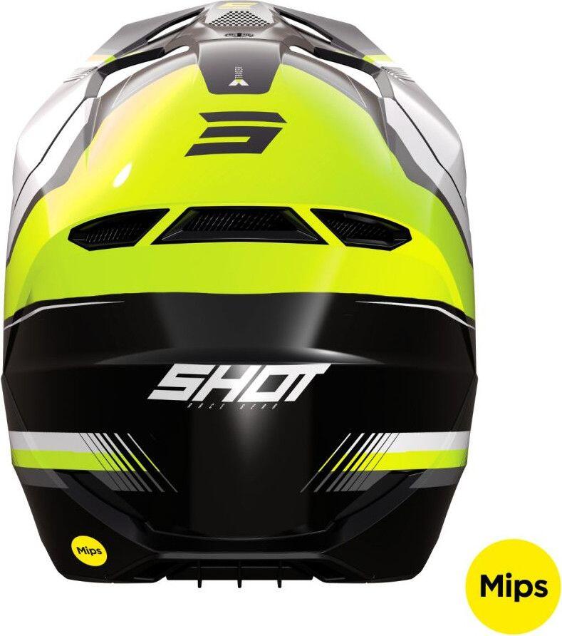 Casque Intégral Shot Race Tracer Jaune Fluo 2/3