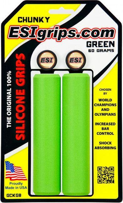 Puños de silicona ESI Chunky 32mm - Verde 1/2