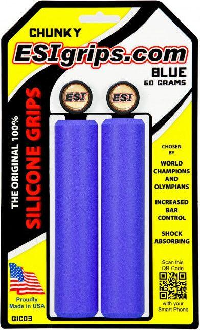 Paire de Grips Esi Chunky 32mm Bleu 1/2