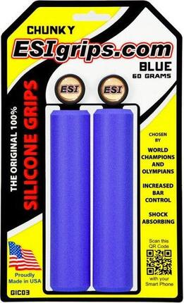 Paire de Grips Esi Chunky 32mm Bleu