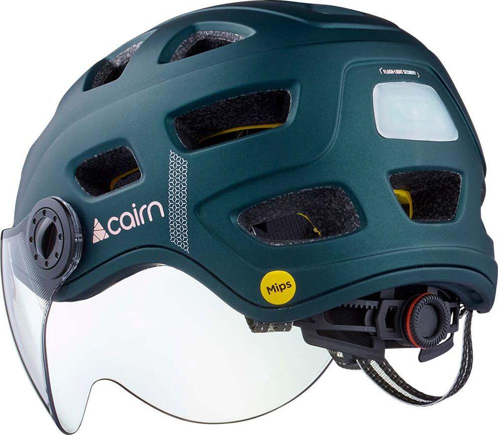 Casque Urbain Cairn Quartz Visor Led Usb Mips Bleu Metallique 2/4