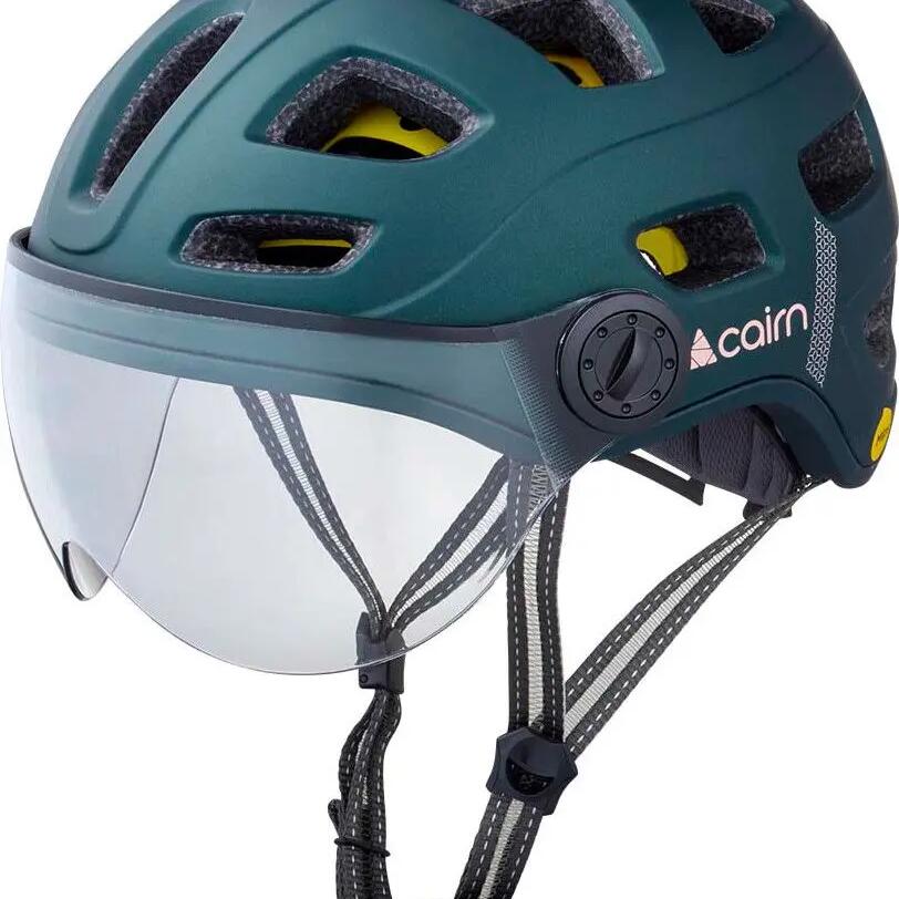 Urban Helmet Cairn Quartz Visor Led Usb Mips Blue Metalic