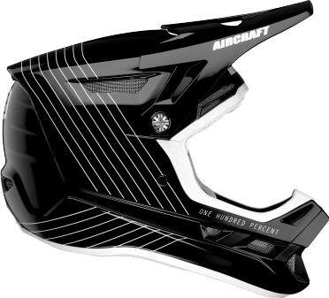 100% aircraft composite full face helm silo black