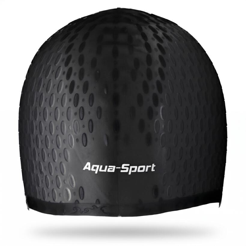 AQUA-SPORT CZEPEK SILIKONOWY KITKA BLACK NA DŁUGIE WŁOSY AS1261 2/6