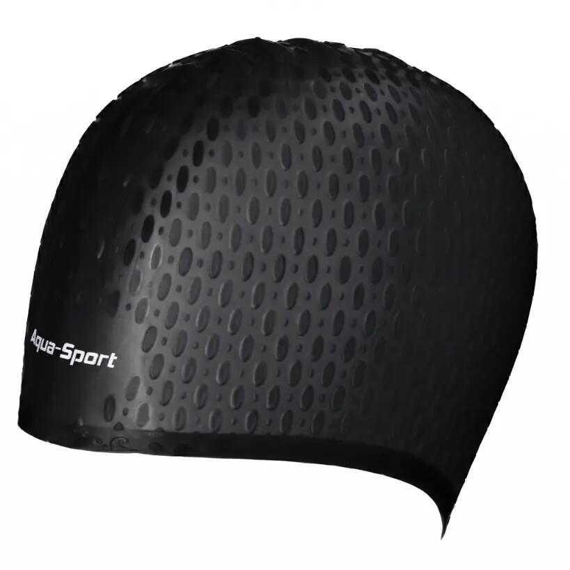 AQUA-SPORT CZEPEK SILIKONOWY KITKA BLACK NA DŁUGIE WŁOSY AS1261