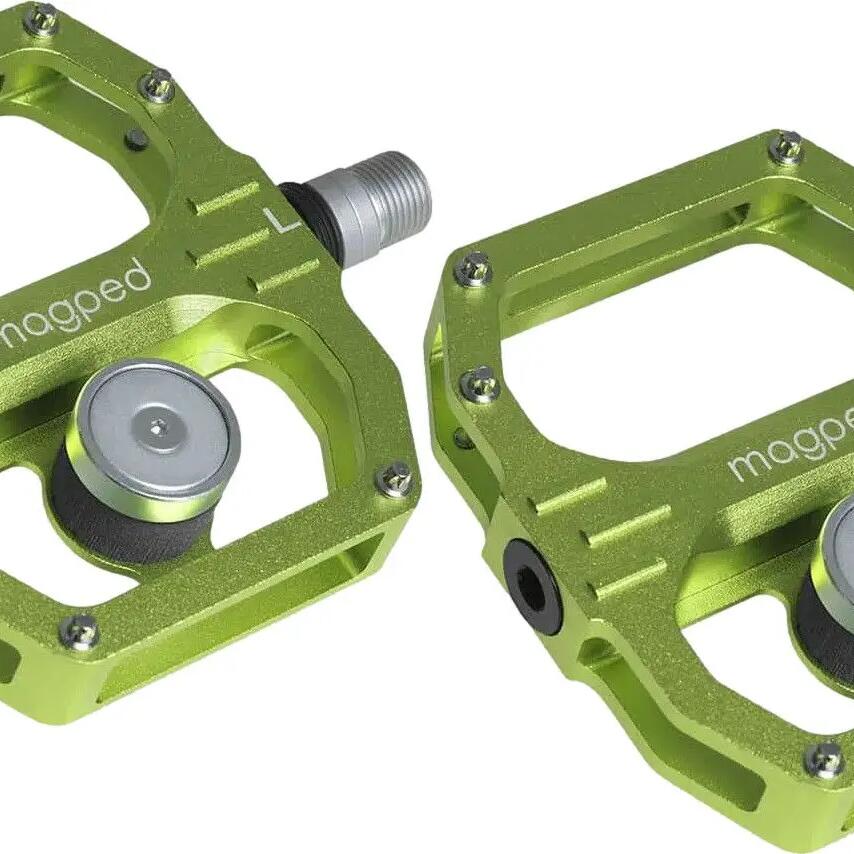 Pair of Magped Sport 2 200N Magnetic Pedals Green