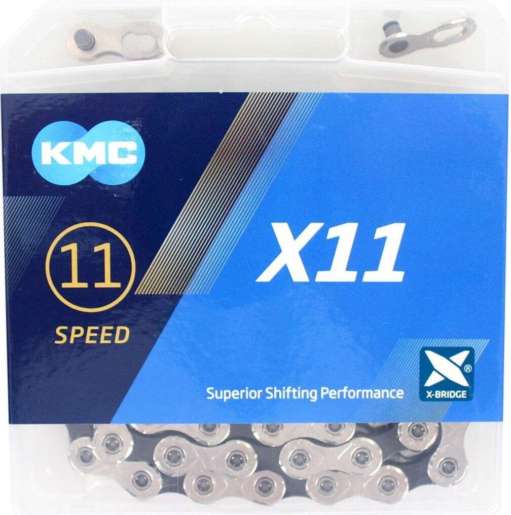 Chaîne KMC X11 118 Maillons 11 Vitesses Argent/Noir 2/7