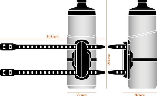 Fidlock Twist 600 ml Trinkflasche Rauch + Uni Base Befestigung 2/3