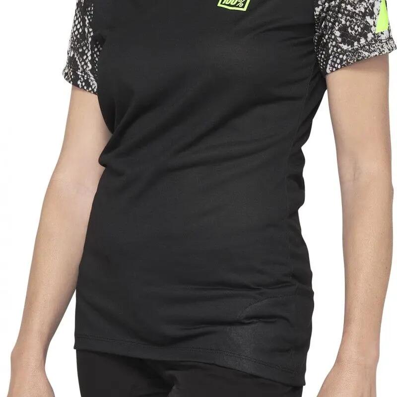 Women's Short Sleeve Jersey 100% Airmatic Jersey Black Python