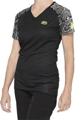 Women's short sleeve jersey 100% airmatic jersey black python