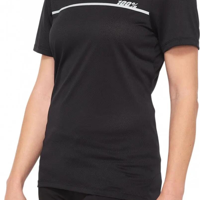 100% Ridecamp Women's Short Sleeve Jersey Black / Gray