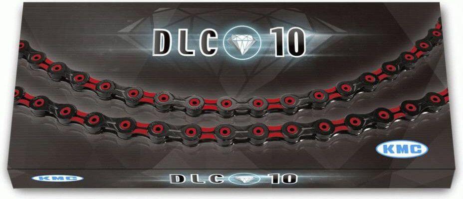Chaine KMC DLC10 116 maillons 10V Noir/Rouge 2/7