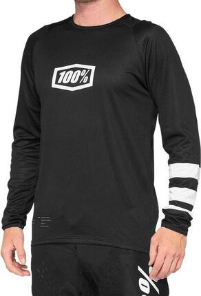 Maillot Manches Longues 100% R-Core Noir/Blanc