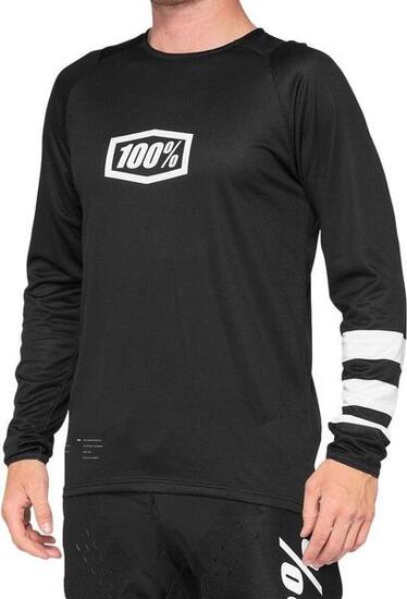 Maillot Manches Longues 100% R-Core Noir/Blanc