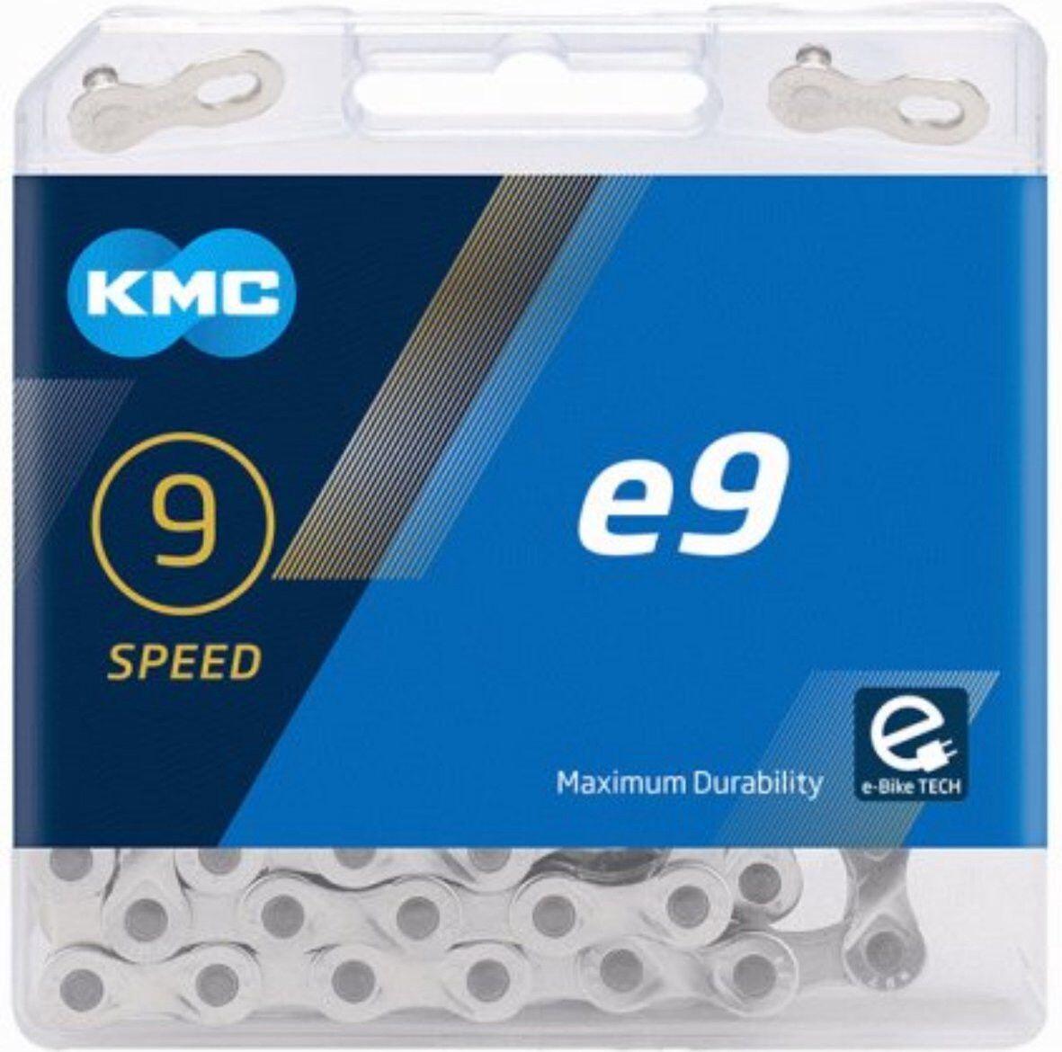 Chaîne vélo KMC E-Bike E9 9 v - argent chromé - 122 maillons 2/7