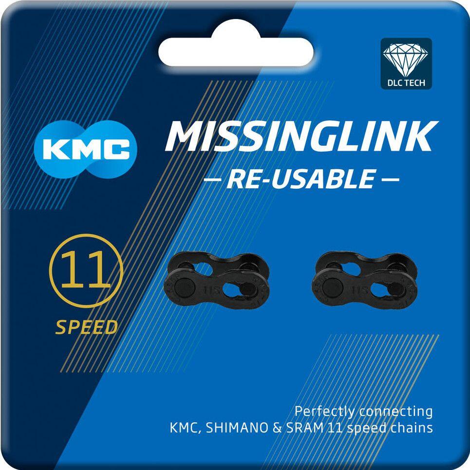 Lot de 2 Attaches Rapides KMC MissingLink CL555R DLC 11V Noir 3/7