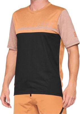 100% airmatic short sleeve jersey caramel / black