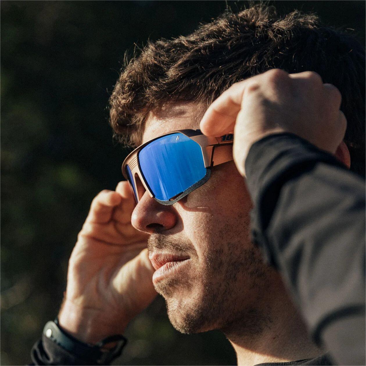 100% Goggles - Norvik Matte Koper Chroom Multilayer Blue Mirror Lenzen 4/5