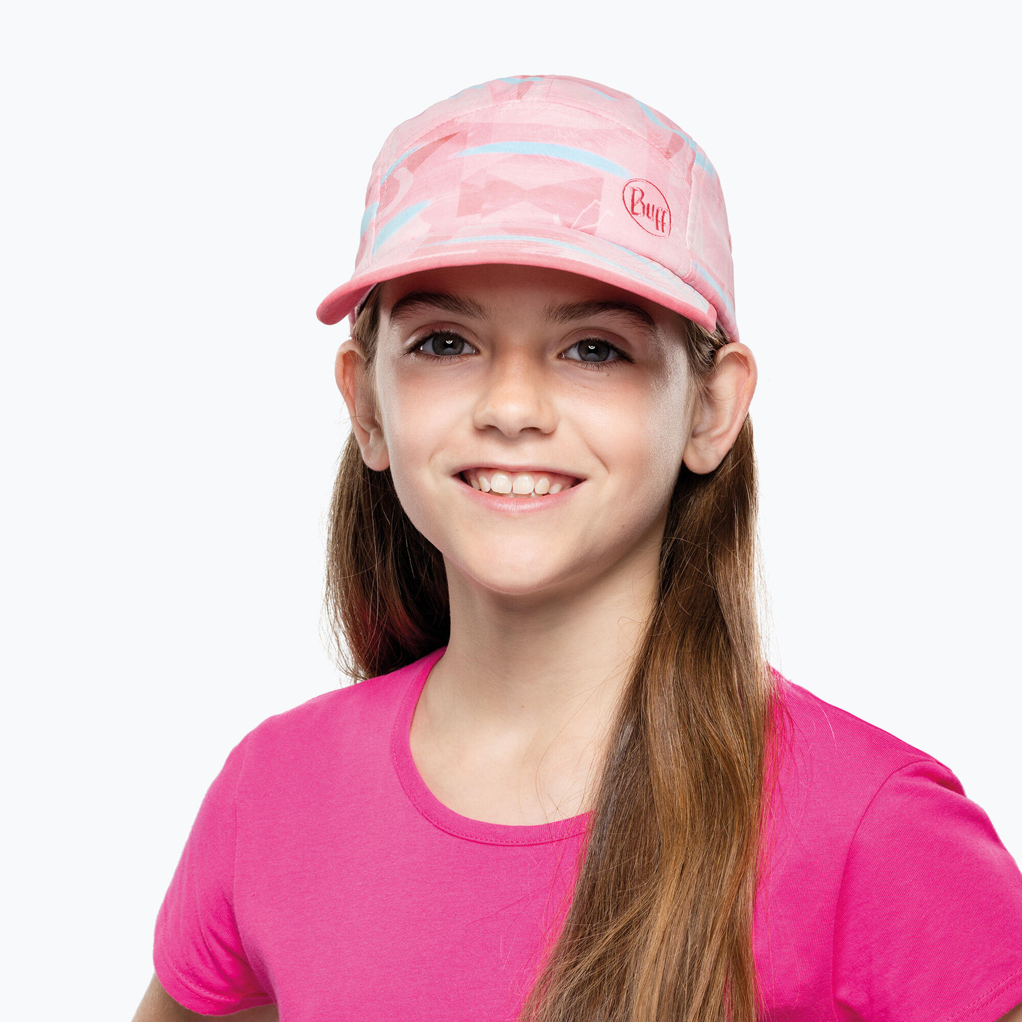 Dziecięca czapka z daszkiem BUFF 5 PANELS CAP HEAVENS PINK JR 3/4