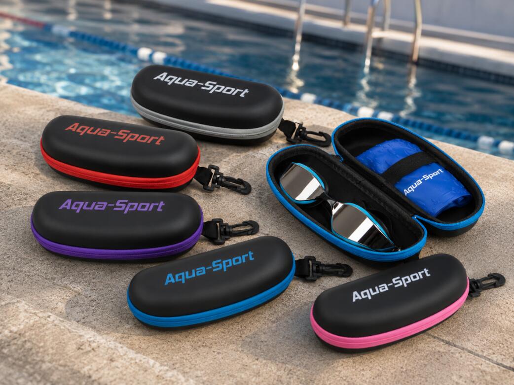 Etui pokrowiec futerał ochronne na okulary do pływania Aqua-Sport Case 4/5