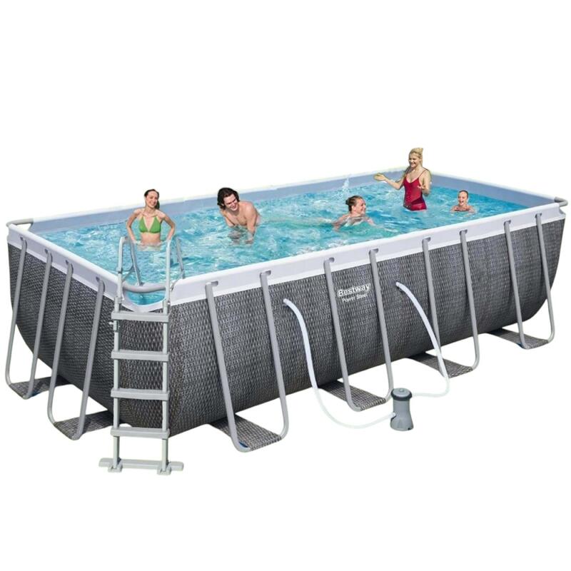 Bestway APX 365 Gölgelikli Prefabrik Dikdörtgen Havuz Seti 732 cm x 366 cm x 132 cm 561KG BW587