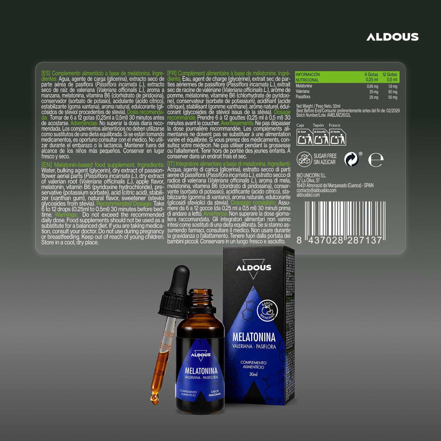 Mélatonine Pure en Gouttes 30 ml - Complément pour Dormir et un Sommeil Profon 6/7
