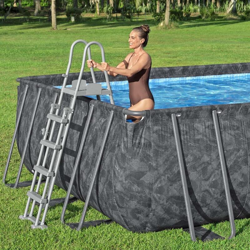 Bestway APX 365 Gölgelikli Prefabrik Dikdörtgen Havuz Seti 732 cm x 366 cm x 132 cm 561KG BW587