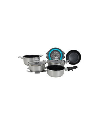 Topfset - Induktion - 9-Teilig - Silber