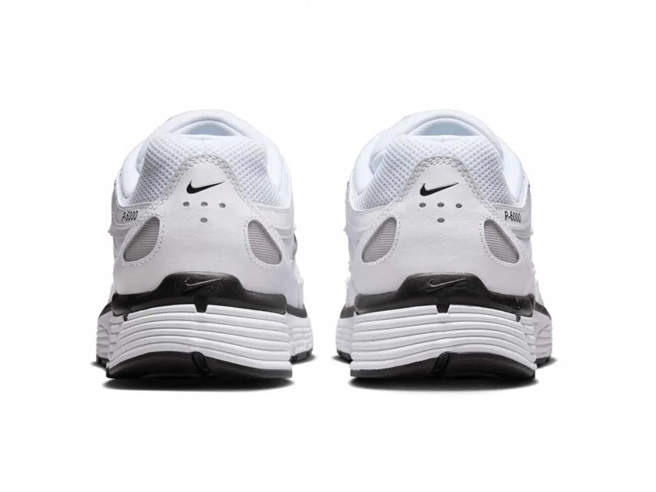 Nike P-6000 White Metallic Silver Black 6/7