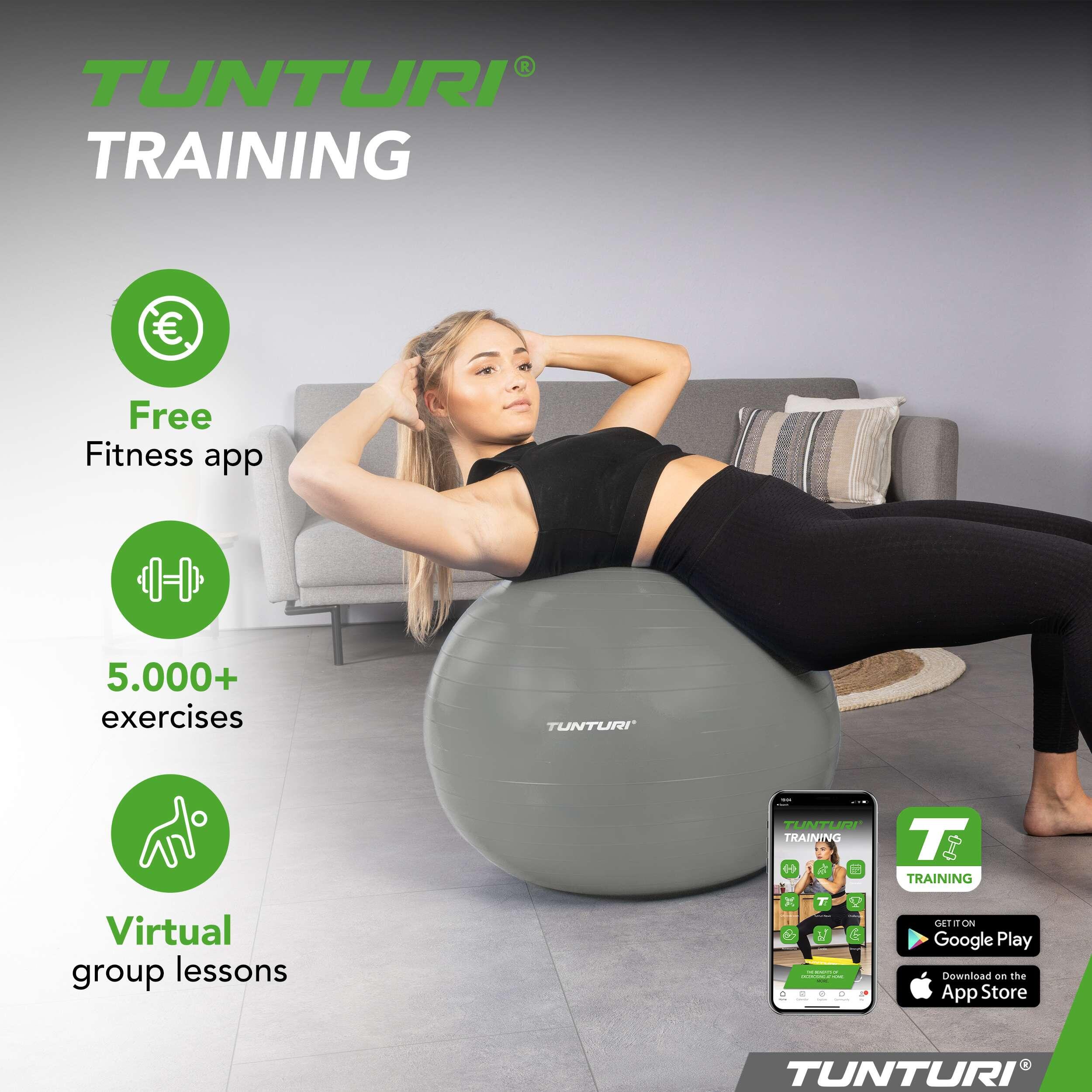 Ballon de fitness - Ballon de yoga - Pompe incluse - Capacité de charge 220 kg 7/8