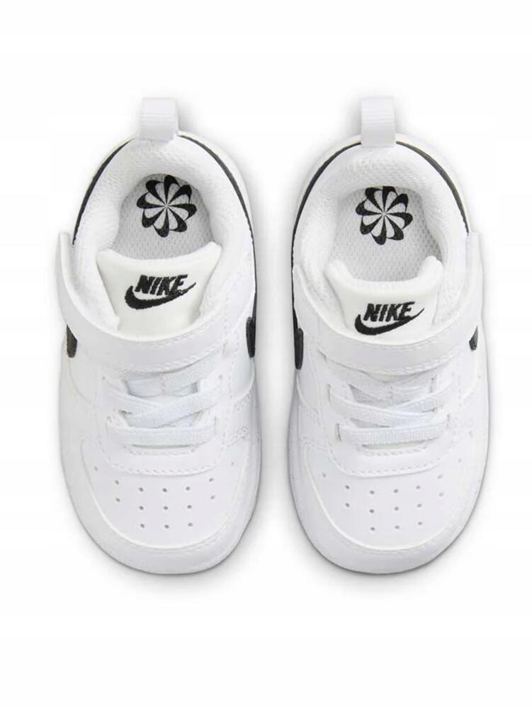 BUTY dziecięce NIKE COURT BOROUGH DV5458-104 na rzepy białe sportowe 27 6/7