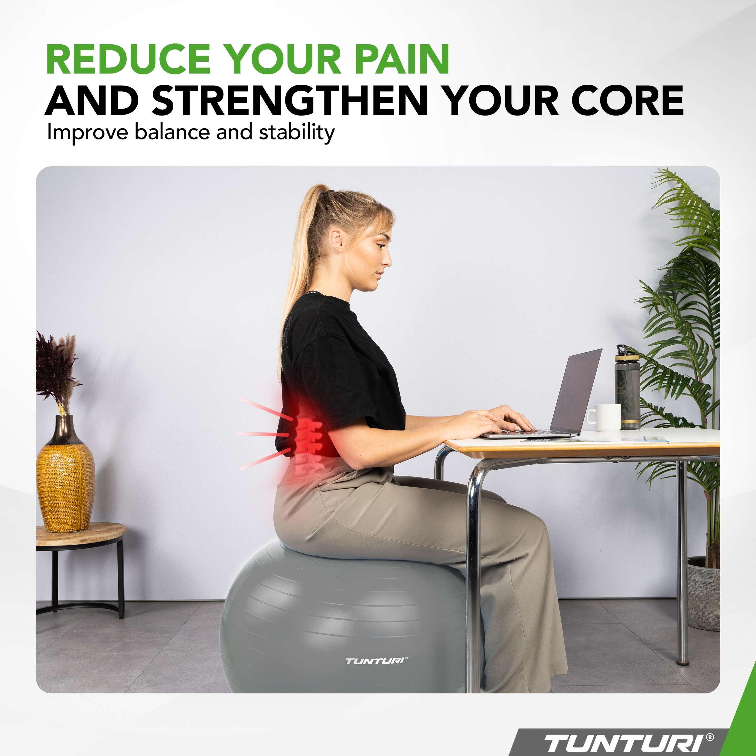 Ballon de fitness - Ballon de yoga - Pompe incluse - Capacité de charge 220 kg 6/8