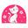 Aqua-Sport czepek junior polyester printed kitty flower pink AS8642