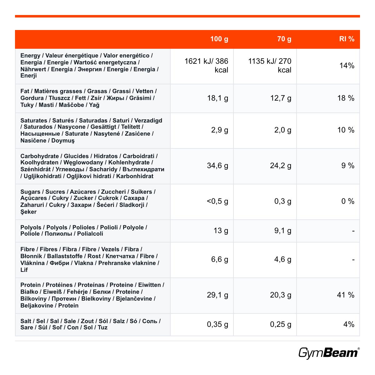 Ciastko proteinowe GymBeam ASAP 70 g banana 2/2