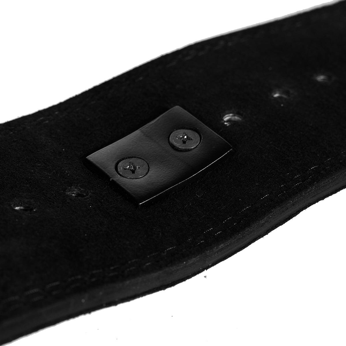 Cintura sollevamento pesi in pelle nera LEVER 6/7