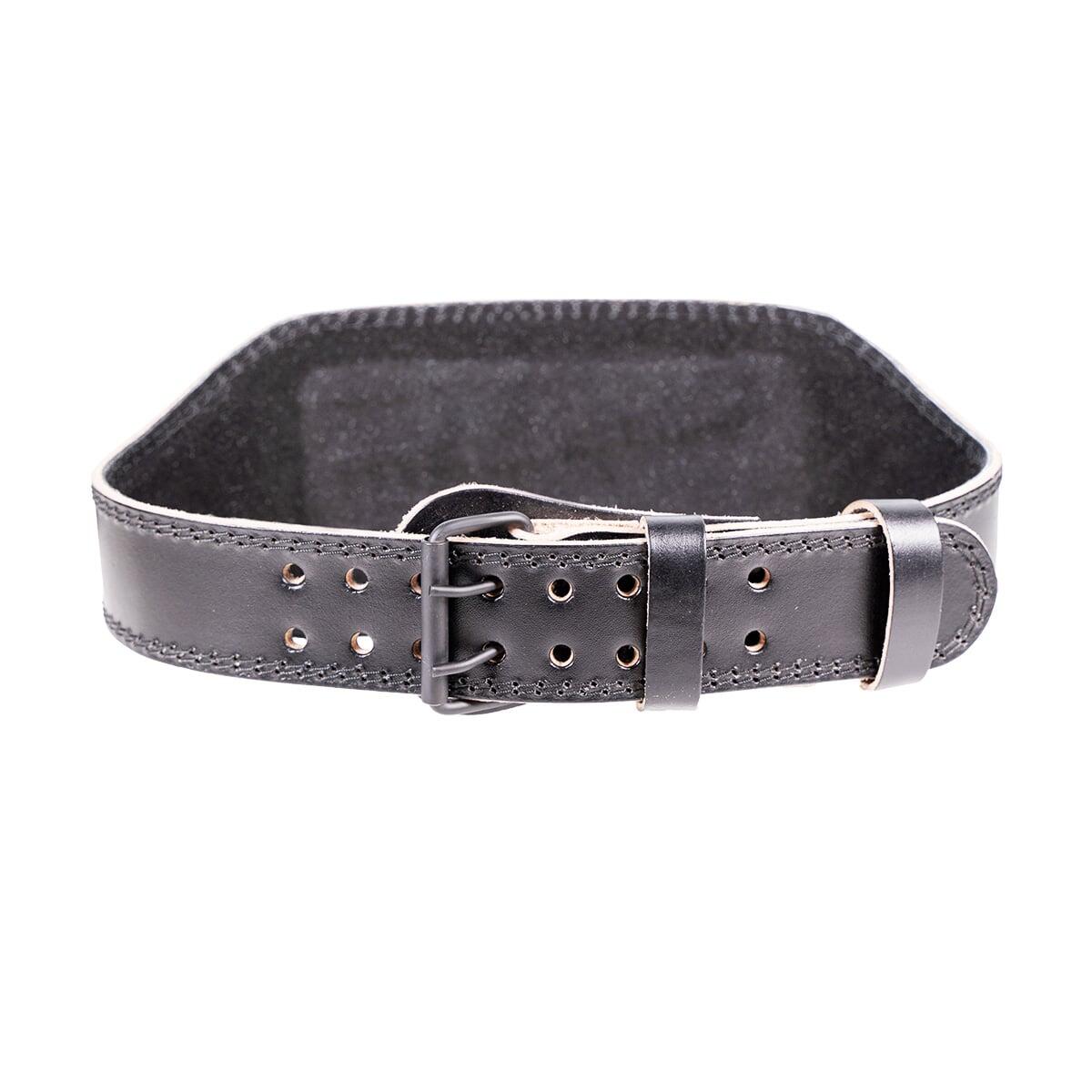 Cintura fitness in pelle nera 3/7