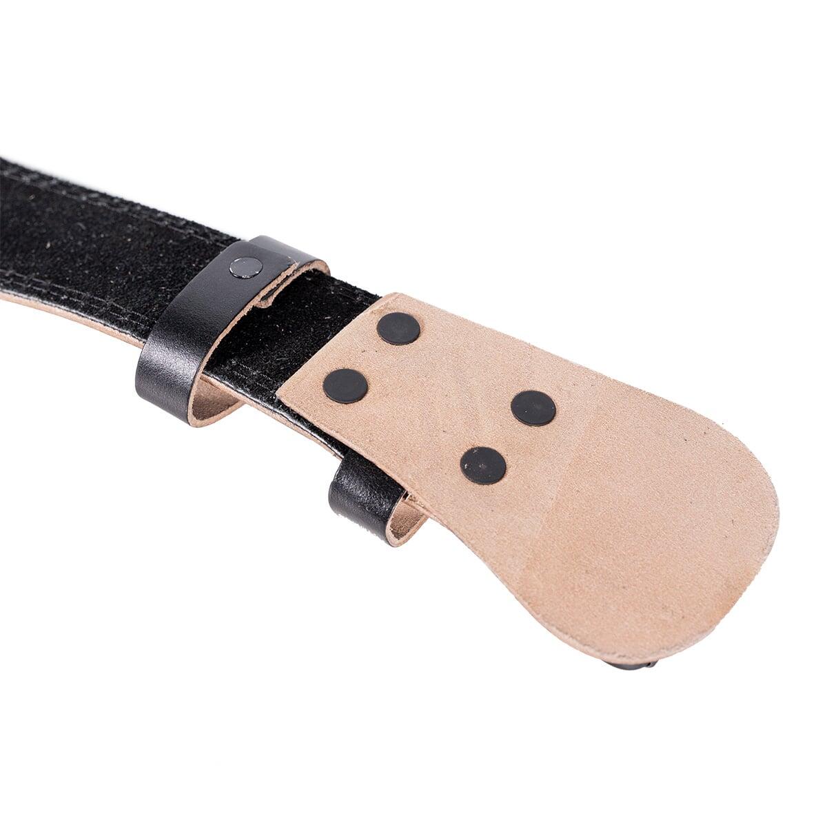 Cintura fitness in pelle nera 4/7