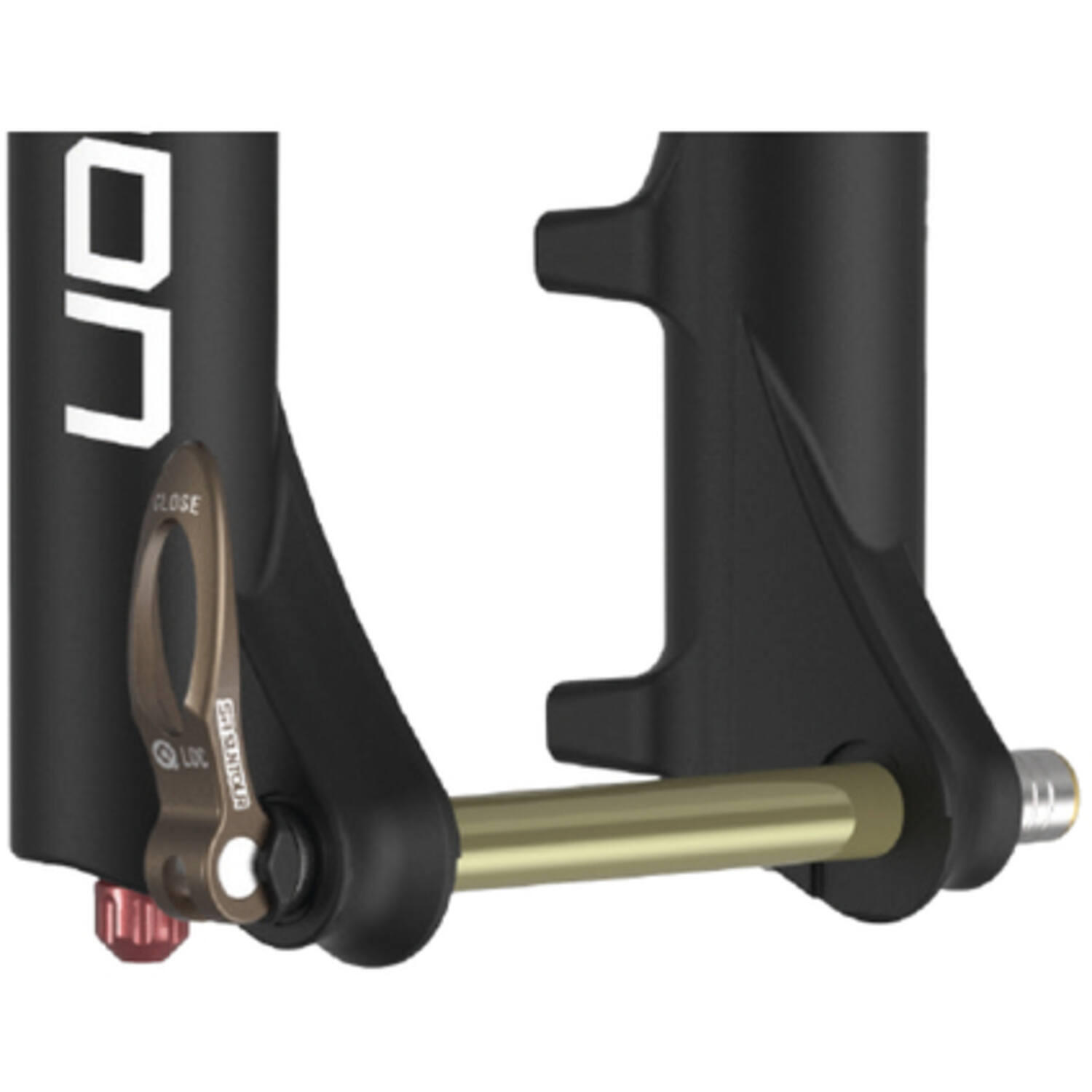 Essieu avant Q-Loc 15 SR Suntour 100mm en titane 2/4
