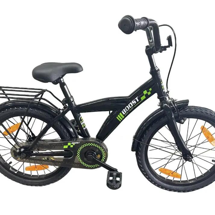 Bike Fun Kids Boost 18" kids' bike - black with green accents