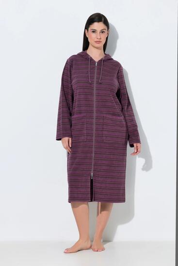 Femme Peignoir à manches longues en tissu éponge