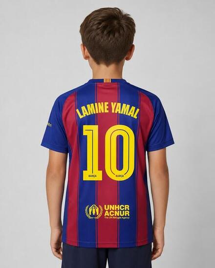 Maillot Domicile Enfant Lamine Yamal FC Barcelona 25/26